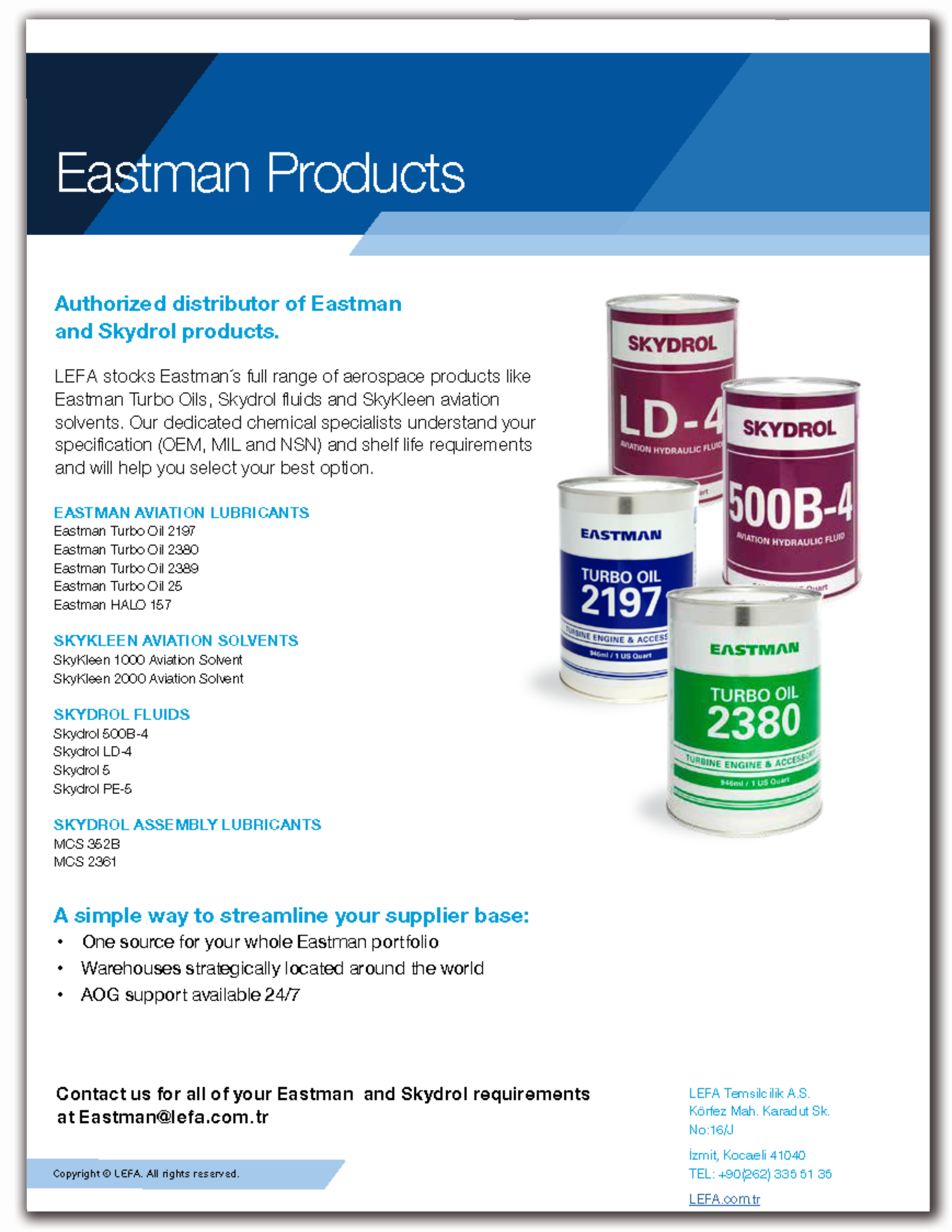 LEFA EASTMAN Line Card